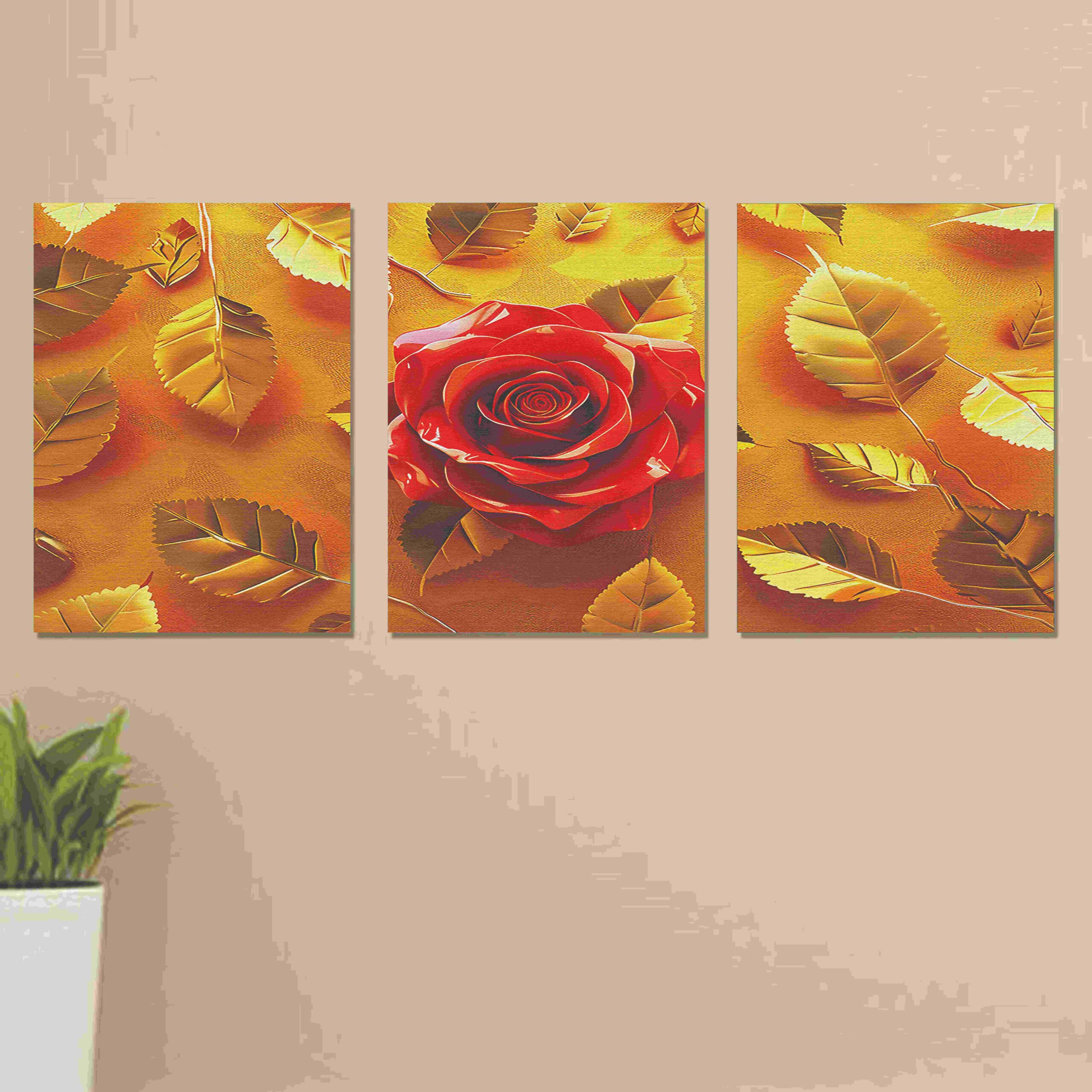 Set of 3 Wall Art Wooden Phototile Frames for Wall Decor