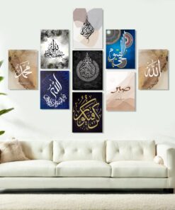 Home Decoration Item 9 Pcs Wall Decor Photo On Wall Canvas Art Decor For Home Easy Set Up With Bothside Tape