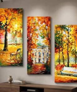 Set of 3 Decorative Wall Art Canvas Frames – Modern 3 Pcs Wall Frame Set 8x16 Inch