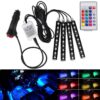 Car Interior LED Atmosphere Light with Remote Control – Multi-Color Music Sync Ambient Strip Lamp (12V) - Image 4
