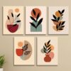 Set of 5 Premium Wall Art Photo Tiles – Modern Home Decor Sets 8x11