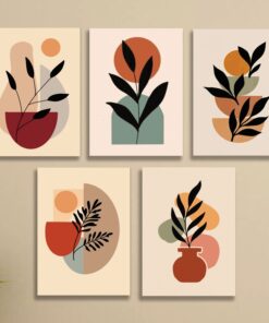 Set of 5 Premium Wall Art Photo Tiles – Modern Home Decor Sets 8x11