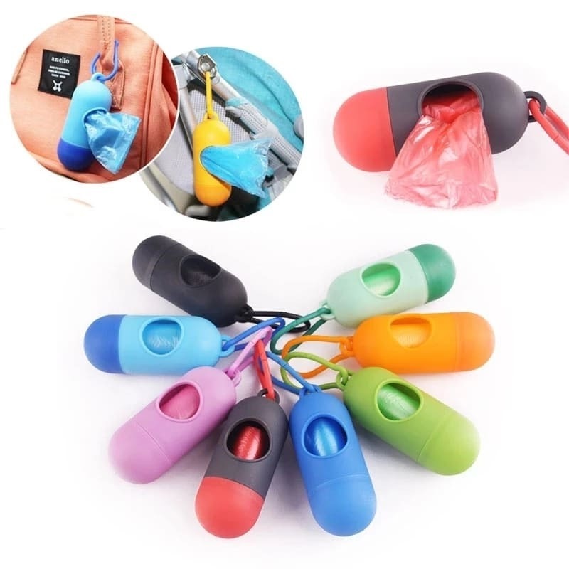 1Pc Baby Diaper Bag Dispenser With Rope/Hook | Includes 1 Roll Of 18 Disposable Bags | Random Colour - Image 4