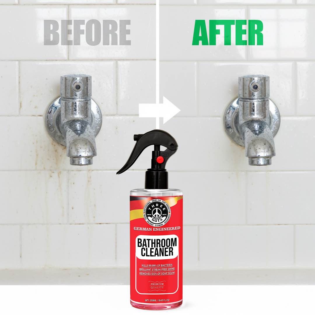 Three Guys Bathroom Cleaner 250ml Powerful Germ Killing Soap Scum Remover With Streak Free Shine - Image 3