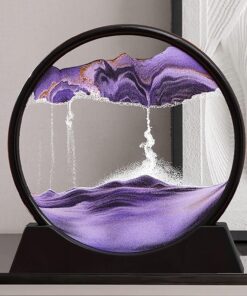3D Moving Sand Art Lamp With Stand | Sand Lamp For Room & Home Decoration | Sandscapes Frame For Table | Random Colour