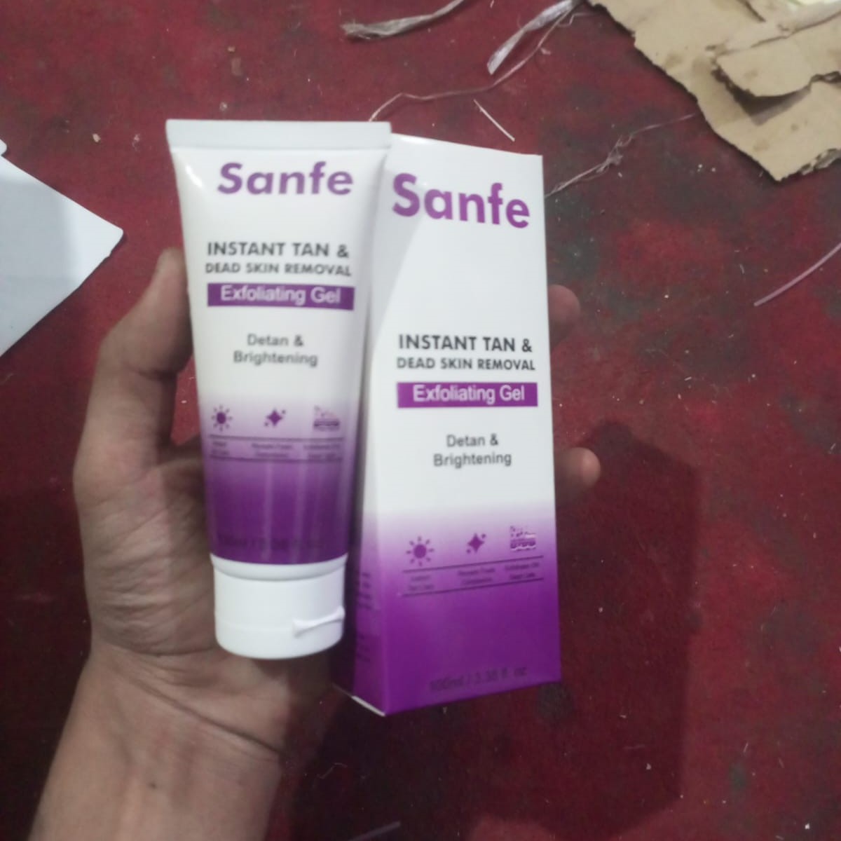 Sanfe Instant Tan And Dead Skin Removal Exfoliating Gel Detan Brightening 60ml - Image 4