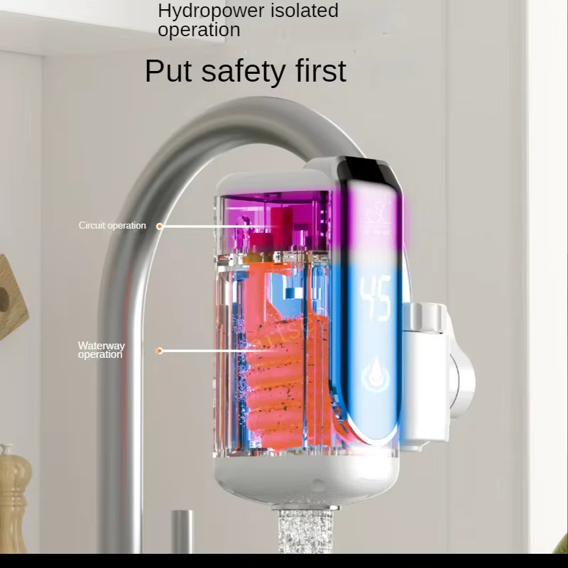 Electric Water Heater Tap Instant Hot Water Faucet Heater Cold Heating Faucet Tankless Instantaneous Water Heater (Random Color) - Image 4