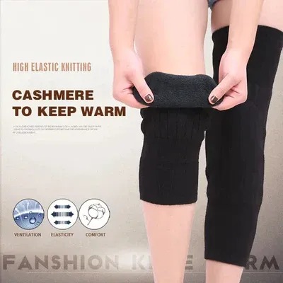 1 Pair Thermal Knee Warmers | Winter Warm Knee Protector for Men & Women | Soft, Stretchable & Comfortable Knee Support - Image 3