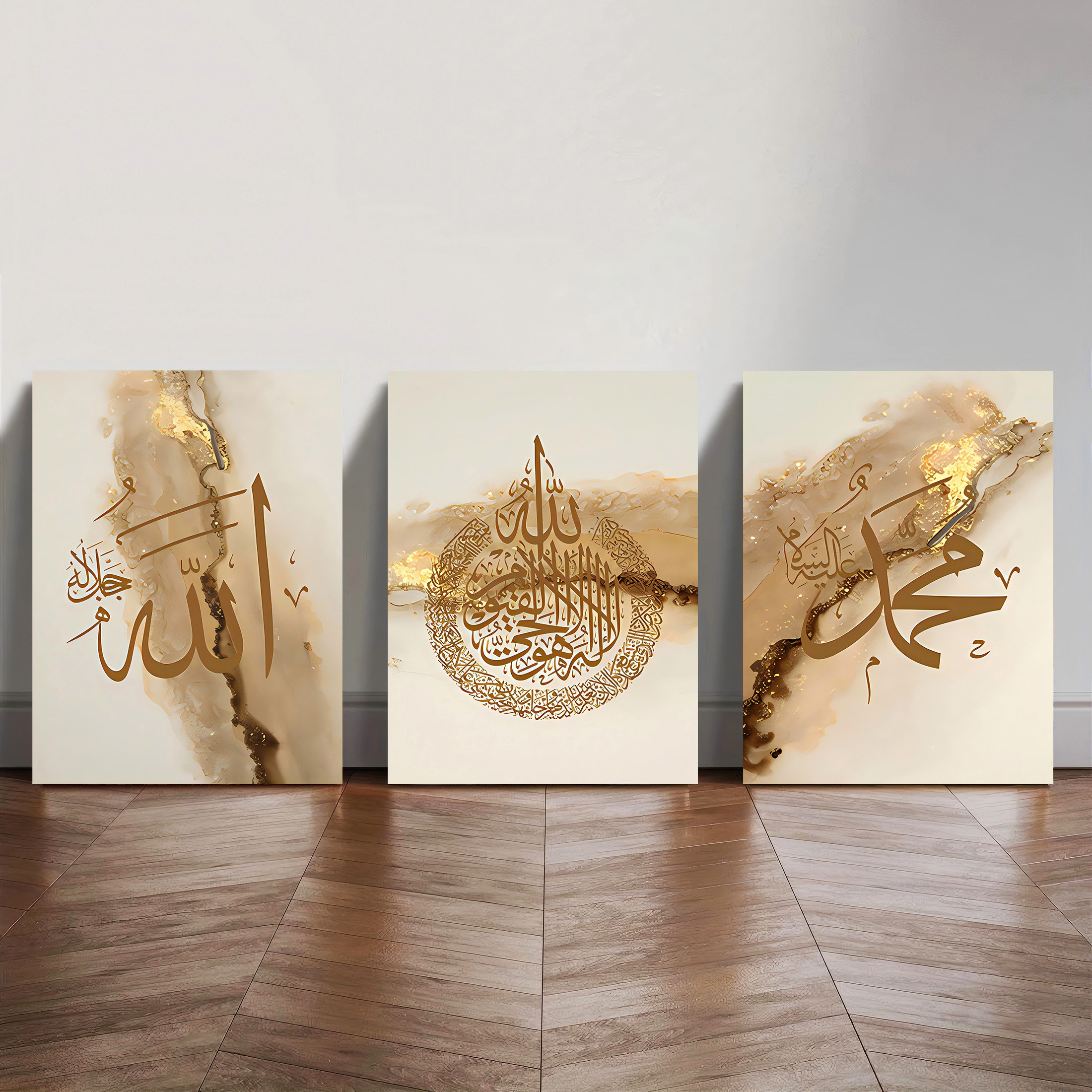 Set of 3 Premium Wall Art Photo Tiles – Modern Home Decor Sets