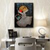 Darwaish Series Canvas Wall Art Abstract Arabic Calligraphy With Double Tape | 12x16 Inches