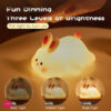 Silicon Rabbit Lamp - Cute Lamps - Rechargeable Rabbit Lamp With Touch Sensor - Bunny Night Lamps for Kids - Image 2