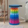 Portable Telescopic Stool Lightweight Collapsible Folding Seat For Camping Fishing Hiking And Outdoor Activities With Adjustable Height (Random Color)