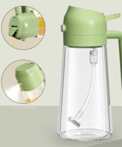 2 In 1 Oil Sprayer Bottle Kitchen Tool For Cooking Baking BBQ Easy Spray And Convenient Use - 400ML