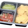 1Pc SimpleHouseware 3-Compartment Meal Prep Containers