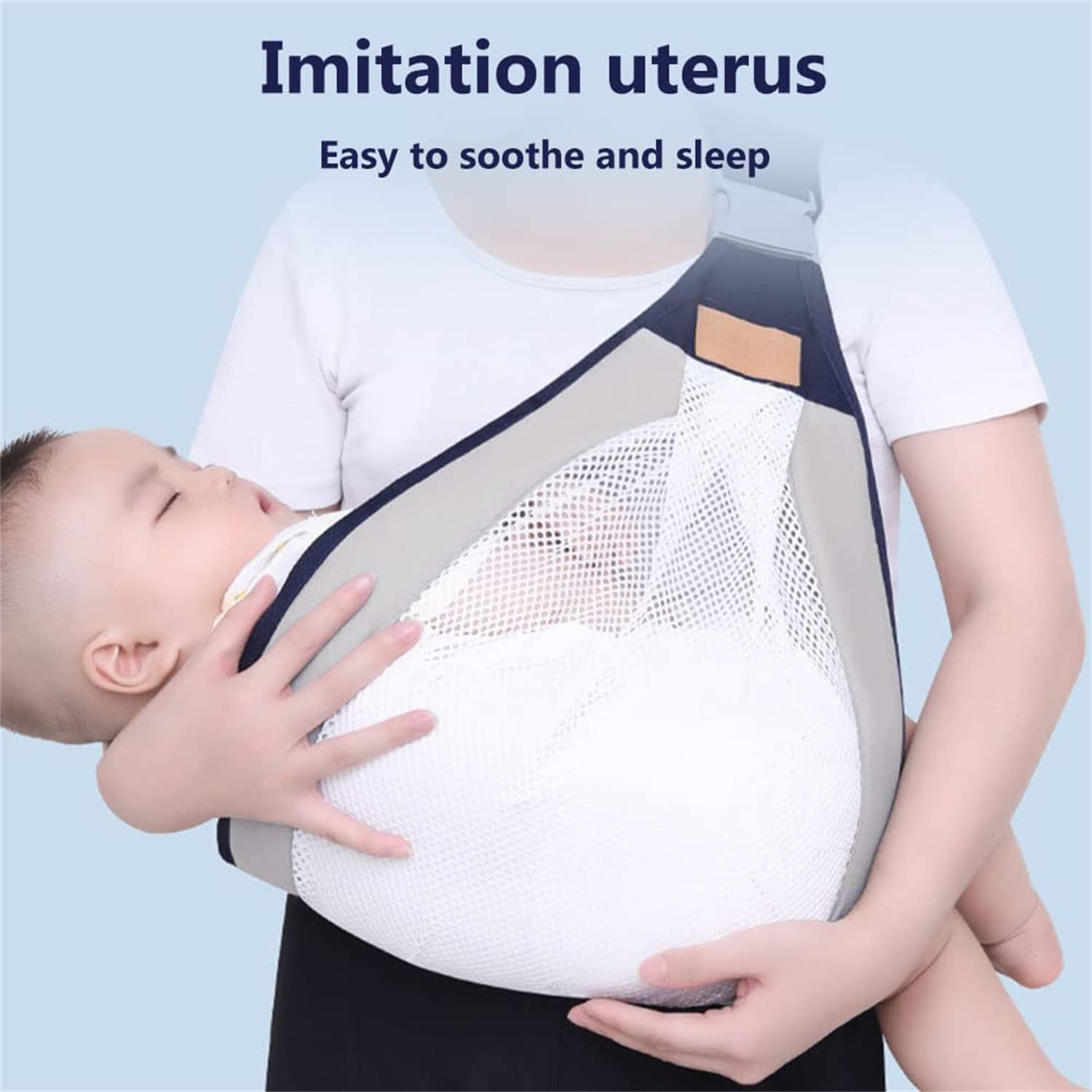 Ergonomic Baby Strap one Shoulder Labor-Saving Polyester Baby Half Wrapped Sling (Random Color)