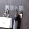 Transparent Strong Self Adhesive Door Wall Hooks For Hanging Kitchen Bathroom Accessories 10 Pcs - Image 4