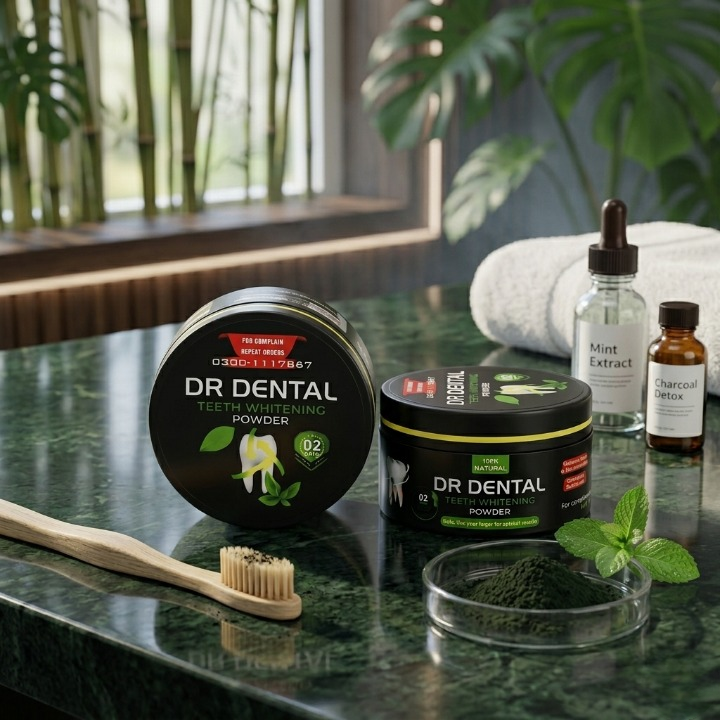 Dr. Dental Teeth Whitening Powder | 100% Natural Herbal Formula 50g - Image 2