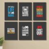 Set of 6 Wall Art Wooden Phototile Frames for Wall Decor