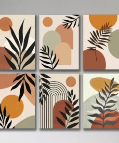 Set of 6 Premium Wall Art Photo Tiles – Modern Home Decor Sets 8x11