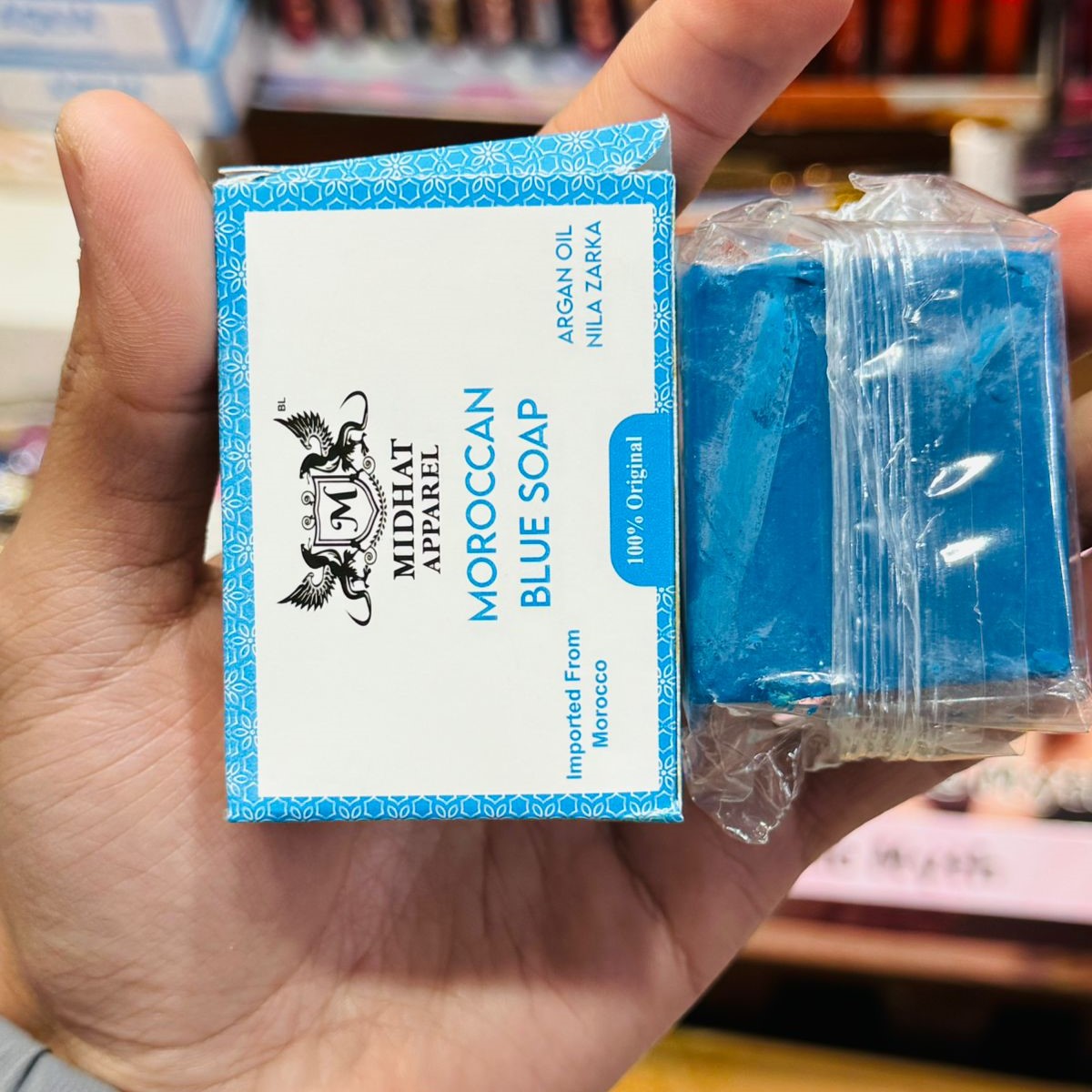 Midhat Apparel Moroccan Blue Soap With Premium Quality Gentle Cleansing And Refreshing Experience For Daily Use - Image 4