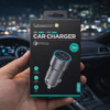Sabawoon 18W Fast Charging Car Adapter – Dual USB Portable Car Charger