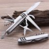 7 In 1 Multifunctional Metal Keychain Stainless Steel Travel Tool With Good Finishing - Image 5