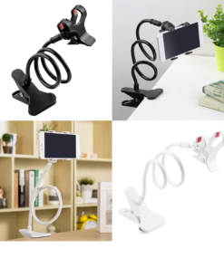 High Quality Mobile Phone Stand | 360 Rotating Flexible Holder | Powerful Grip Bedside Lazy Snake Stand | Random Colour