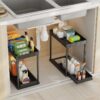 Multi-Functional Kitchen Shelf | Nail-Free Installation | Rust-Proof Carbon Steel Organizer | Waterproof & Strong Load-Bearing | Random Colour - Image 2