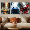 Set Of 3 Wall Art Wooden Phototile Frames For Wall Decor Providing Elegant Style Durable Quality