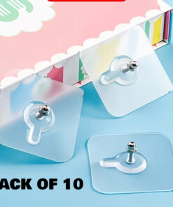 Transparent Self-Adhesive Wall Hooks Sticker – Strong Hold