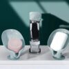 Leaf-Shape Self-Draining Soap Holder – Decorative 45° Slanted Hydraulic Soap Dish with Suction Base (Random Color) - Image 3