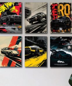 Set of 6 Premium Wall Art Photo Tiles – Modern Home Decor Sets
