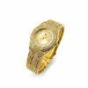 Luxury Gold Diamond-Studded Wrist Watch - Premium Designer Style Quartz Watch for Men & Women (Without Box)