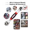 48-In-1 Universal Multi-Function Wrench 360° Rotary Adjustable Spanner for Nuts & Bolts