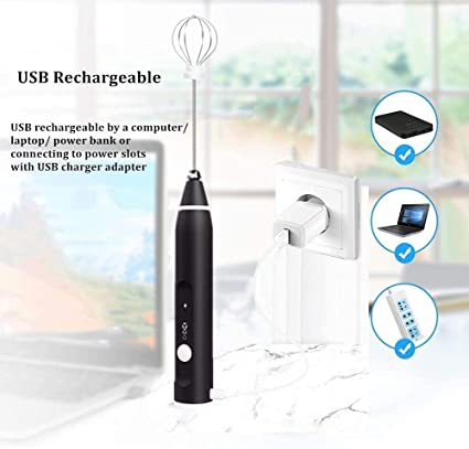 Rechargeable Electric Coffee Mixer Egg Beater Quick Frothing Action - Image 3