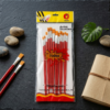 Writing Brush Set 12 Pcs Plastic Handle Flat Tip Brushes For Acrylic Oil And Watercolor Painting - Image 2