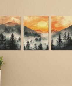 Set of 3 Premium Wall Art Photo Tiles – Modern Home Decor Sets 8x11