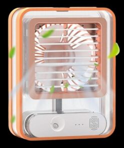 Rechargeable Portable Desktop Air Conditioner USB Mini Air Cooler Fan With Spray Humidifier Purifier | 3 Speed