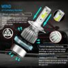 2PCS C6 H4 LED Headlight Bulbs – 72W 7600LM COB Car Headlights 6000K White High Brightness - Image 2