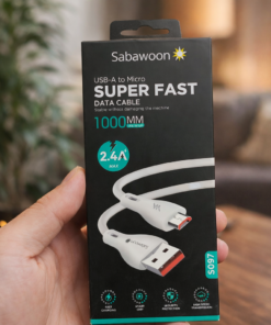 Sabawoon Super Fast USB-A to Micro Data Cable 1000mm – Fast Charging & Data Sync Cable