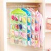 16-Pocket Multifunction Hanging Storage Bag | Door & Wall Mounted Closet Organizer | Random Colour
