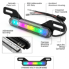 RGB Motorcycle License Plate Light Bar – Chasing LED 12V Slim RGB LED Plate Bar for Motorcycles - Image 4