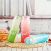 Hello Master 480ml Frosted Glass Water Bottle - Transparent Leak-Proof Portable Drinkware with Carrying Strap (Random Color)