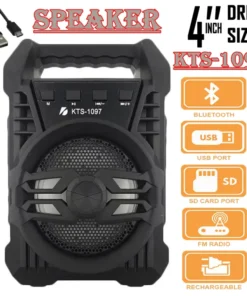 Professional Rechargeable Bluetooth 3.1 Speaker with RGB Light & FM Radio