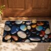 Super Absorbent Non-Slip Bathroom Floor Mat - Quick-Dry Soft Colorful Pebble Design 23 × 15 inch - Image 3