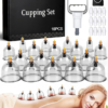 10-Piece Hijama Cupping Therapy Set – Vacuum Suction Massage Cups with Pull-Out Pump | Pain Relief