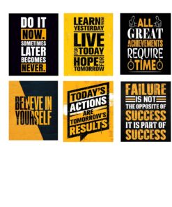 Set of 6 Premium Wall Art Photo Tiles – Modern Home Decor Sets 8x11