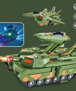 2?in?1 Military Aircraft & Tank Toy | Transformable Fighter Jet & Tank | Durable & Safe for Kids (random colour)