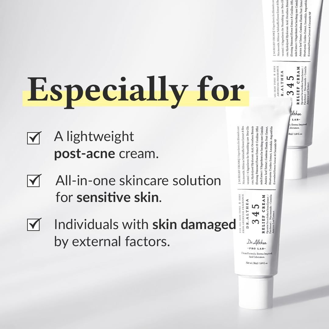 Dr Althea 345 Relief Cream – Gentle Soothing Daily Skincare – 50ML - Image 2