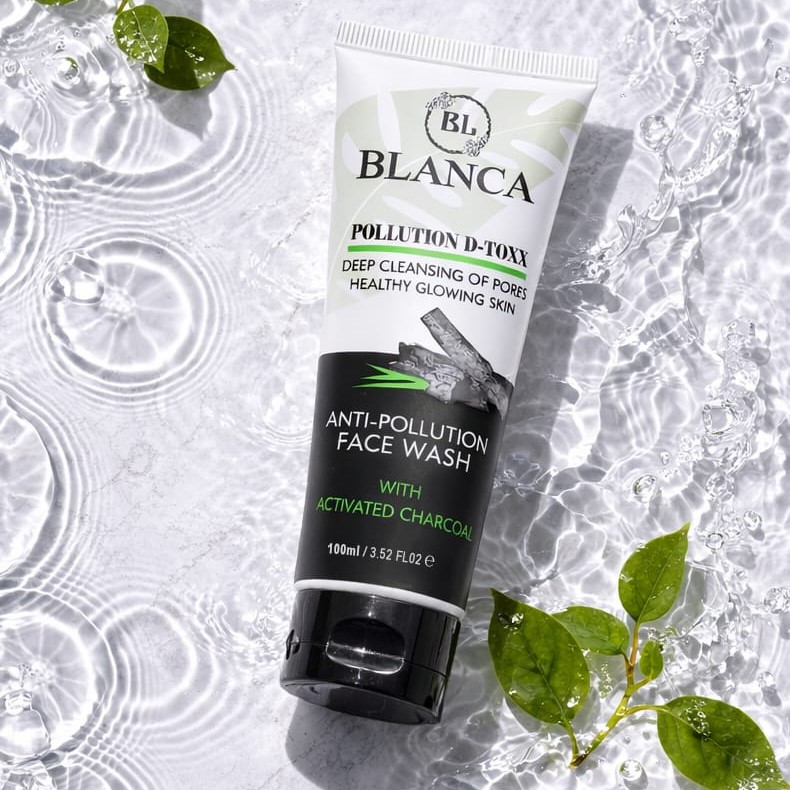 Blanca Pollution Detox Facewash With Charcoal Green Tea And Aloe Vera Deep Cleansing 100ml - Image 2